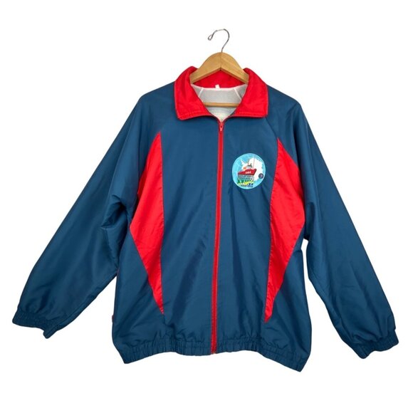 Vintage Antarctica Expedition H44 Full Zip Nylon Jacket Size L Navy Red - Picture 1 of 11